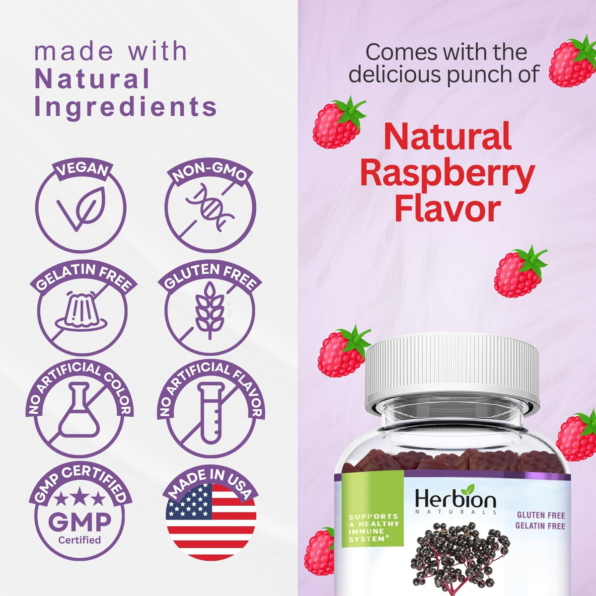 Gummies de Sureau HERBION en main