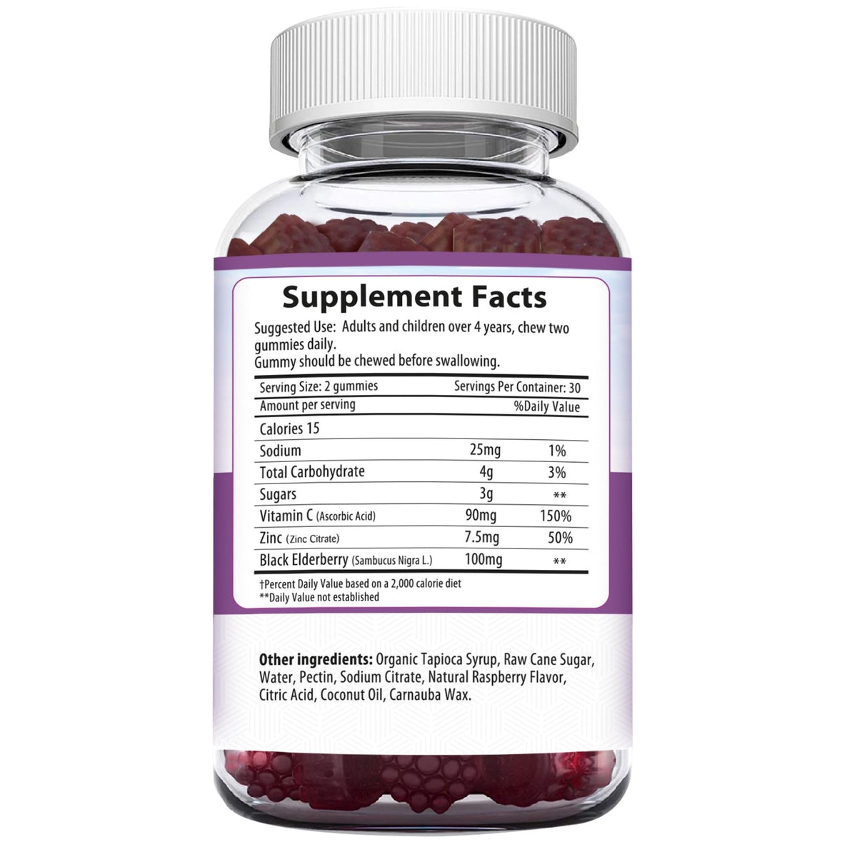 Gummies de Sureau HERBION goût framboise avec étiquette