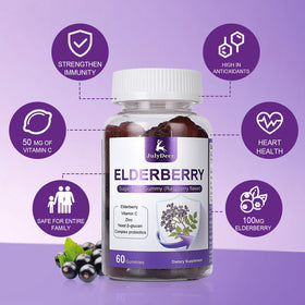 Gummies de Sureau JulyDeer avec étiquette visible