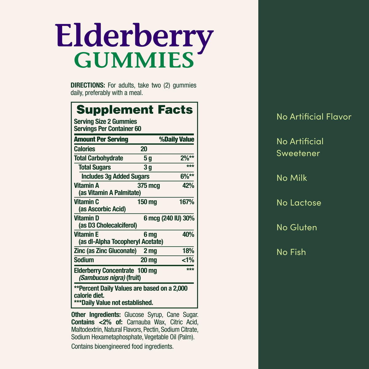 Gummies de Sureau Nature's Bounty 100 mg, texture et couleur