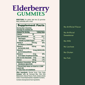 Gummies de Sureau Nature's Bounty 100 mg, texture et couleur