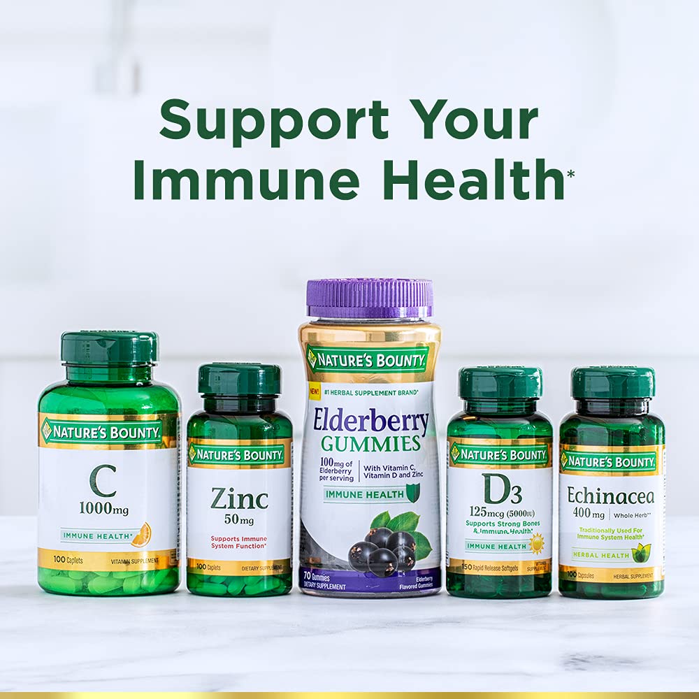 Gummies de Sureau Nature's Bounty 100 mg, vue de côté