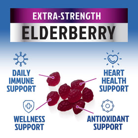 Gummies de Sureau Nature's Nutrition sur fond blanc