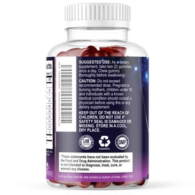 Gummies de sureau Nature's Nutrition sur un fond blanc