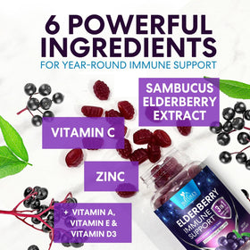 Gummies de sureau Nature's Nutrition vue de côté