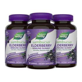 Gummies de Sureau Noir Nature's Way, paquet de 60 pièces