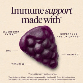 Gummies de Sureau Noir Nature's Way, vue de face avec étiquette