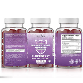 Gummies de Sureau Noir NEW AGE, arrière du pot