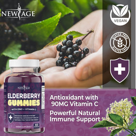 Gummies de Sureau Noir NEW AGE avec Vitamine C et Zinc