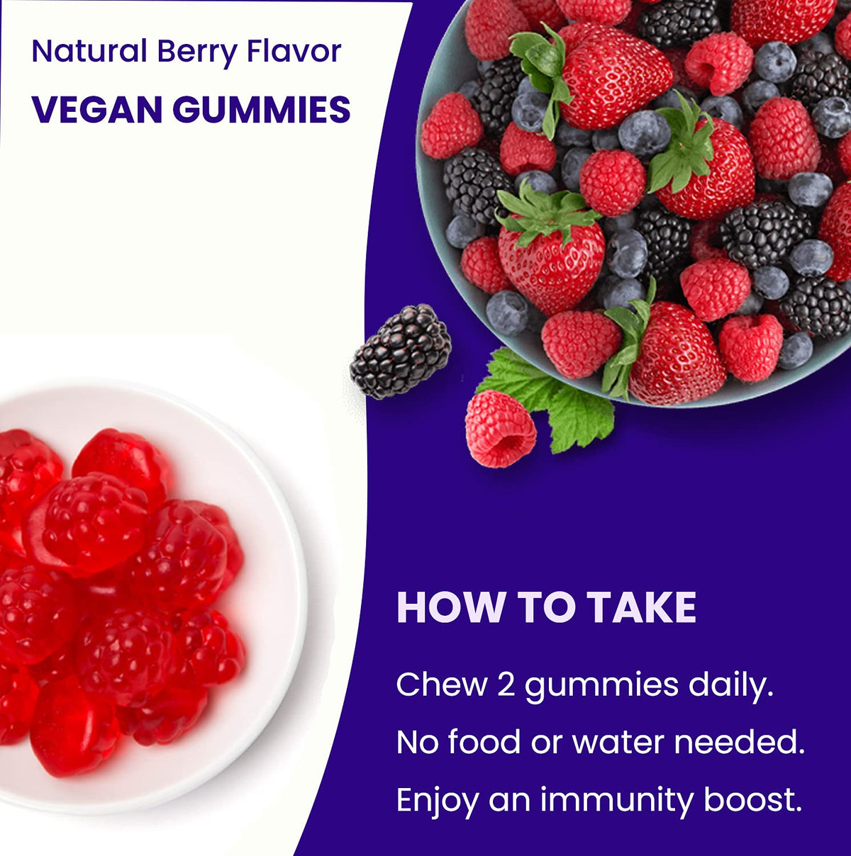 Gummies de Sureau NutraChamps, contenant ouvert avec gommes visibles