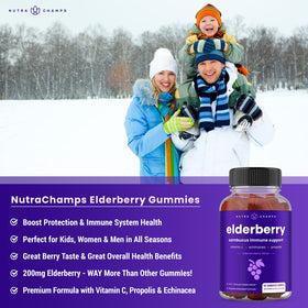 Gummies de Sureau NutraChamps, détail sur la saveur naturelle de baie