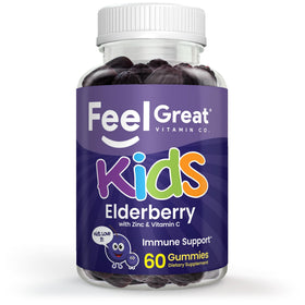 Gummies de Sureau pour Enfants de The Feel Great Vitamin Company, pot de 60 unités