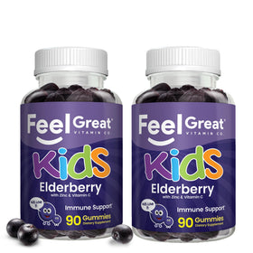 Gummies de sureau pour enfants Feel Great 365, pot de 90 gummies