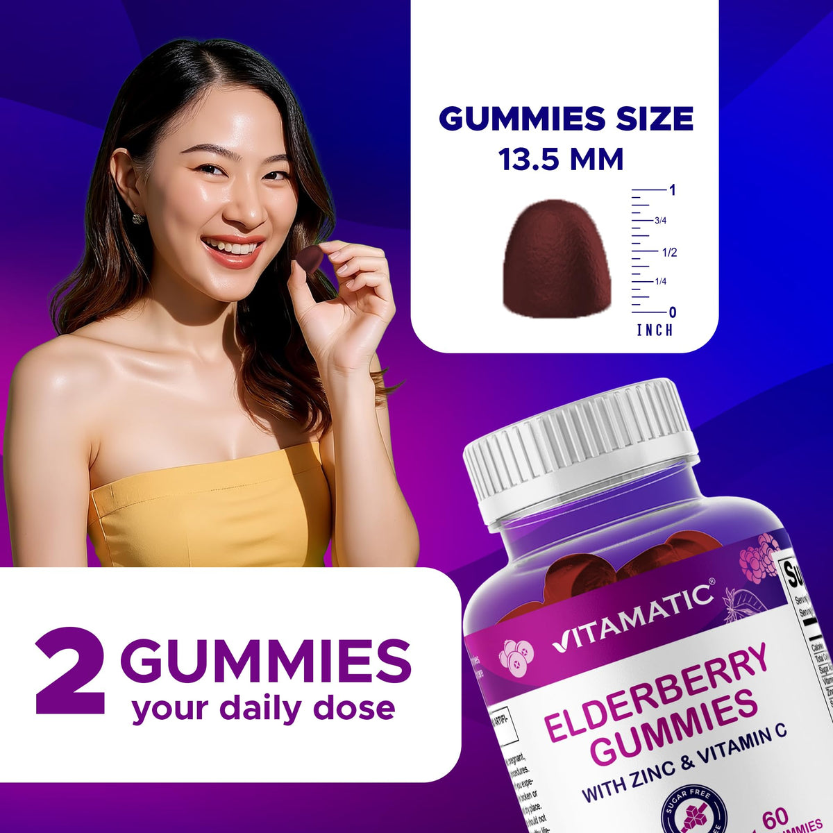 Gummies de Sureau Vitamatic en portion de 2 gummies