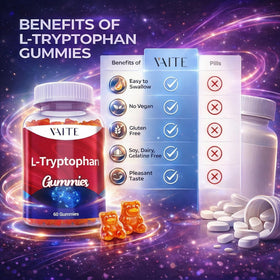 Gummies de Tryptophane 1000mg VAITE avec d'autres compléments alimentaires
