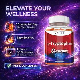 Gummies de Tryptophane VAITE dans la main d'une personne