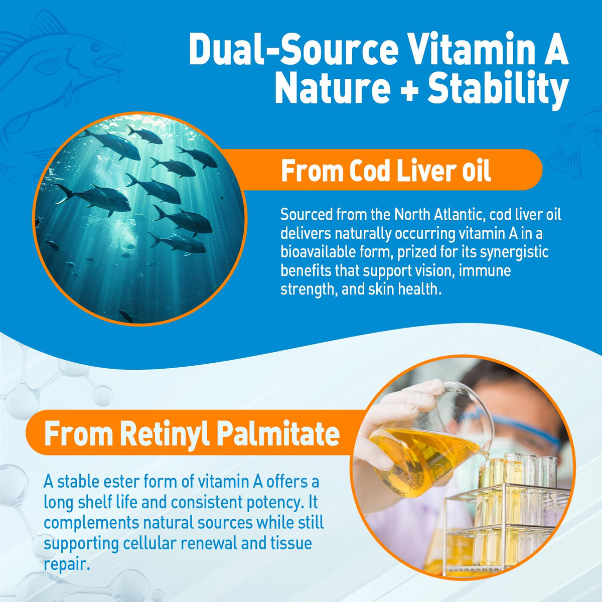Gummies de vitamine A duwhot sur une table avec des fruits