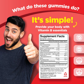 Gummies de vitamine B Phytoral, vue de dessus