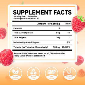 Gummies de Vitamine B1 MEENCCD en gros plan avec texture