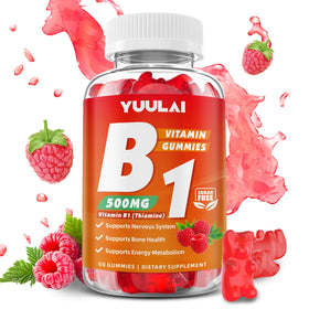 Gummies de vitamine B1 YUULAI 500mg vue avant avec emballage