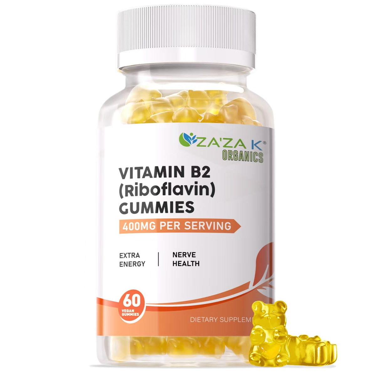 Gummies de Vitamine B2 400 mg de ZA'ZA K ORGANICS en boîte