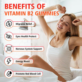 Gummies de Vitamine B2 GrnLife 400mg, prise par un enfant
