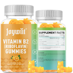 Gummies de Vitamine B2 Joywiit 400mg, emballage avant