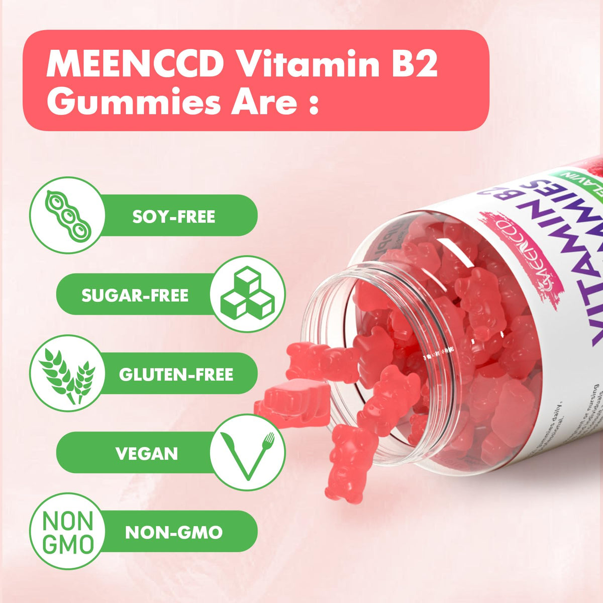 Gummies de vitamine B2 MEENCCD, prise par un enfant
