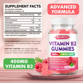 Gummies de vitamine B2 MEENCCD, vue de côté