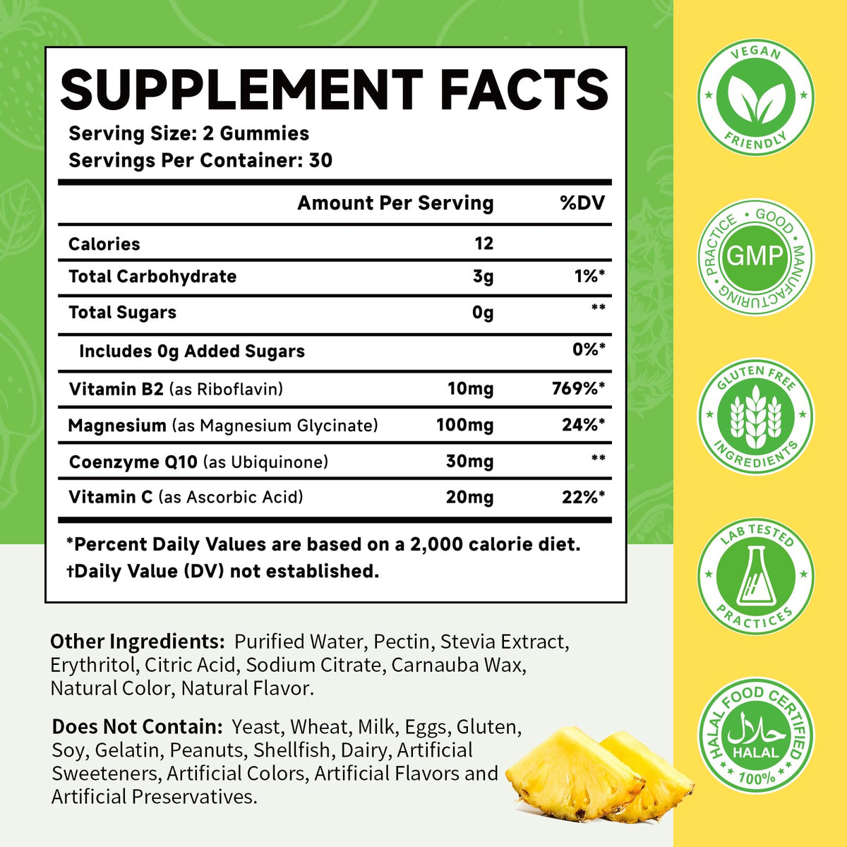 Gummies de vitamine B2 MOORGUMY montrant la texture