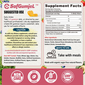 Gummies de Vitamine B2 Safgumjel 400mg flacon arrière