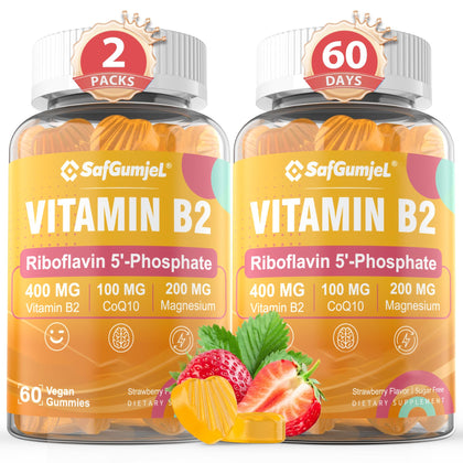 Gummies de Vitamine B2 Safgumjel 400mg flacon avant