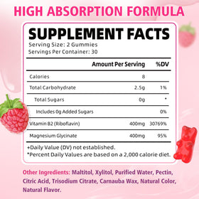 Gummies de vitamine B2 YUULAI, présentation des gummies individuelles