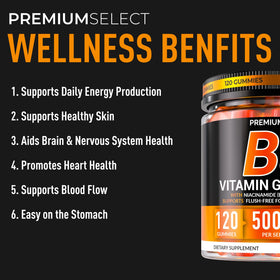 Gummies de vitamine B3 Niacinamide 500mg dans une main