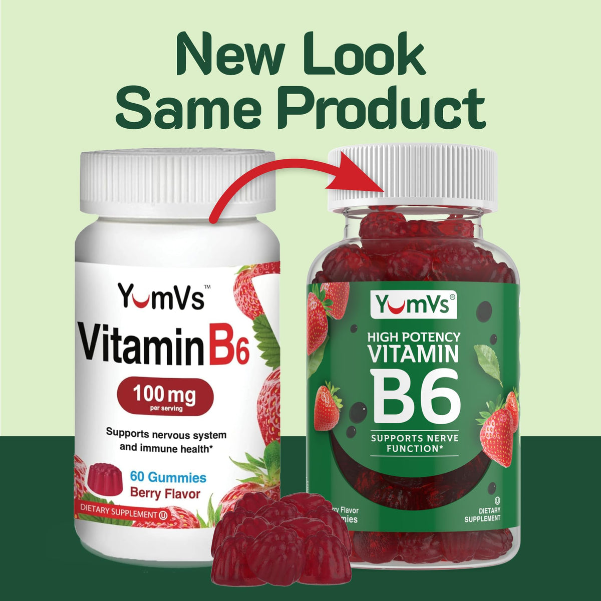 Gummies de vitamine B6 YUM-V'S, format et dosage recommandés