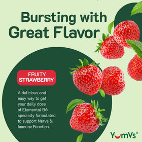 Gummies de vitamine B6 YUM-V'S, présentation en gros plan