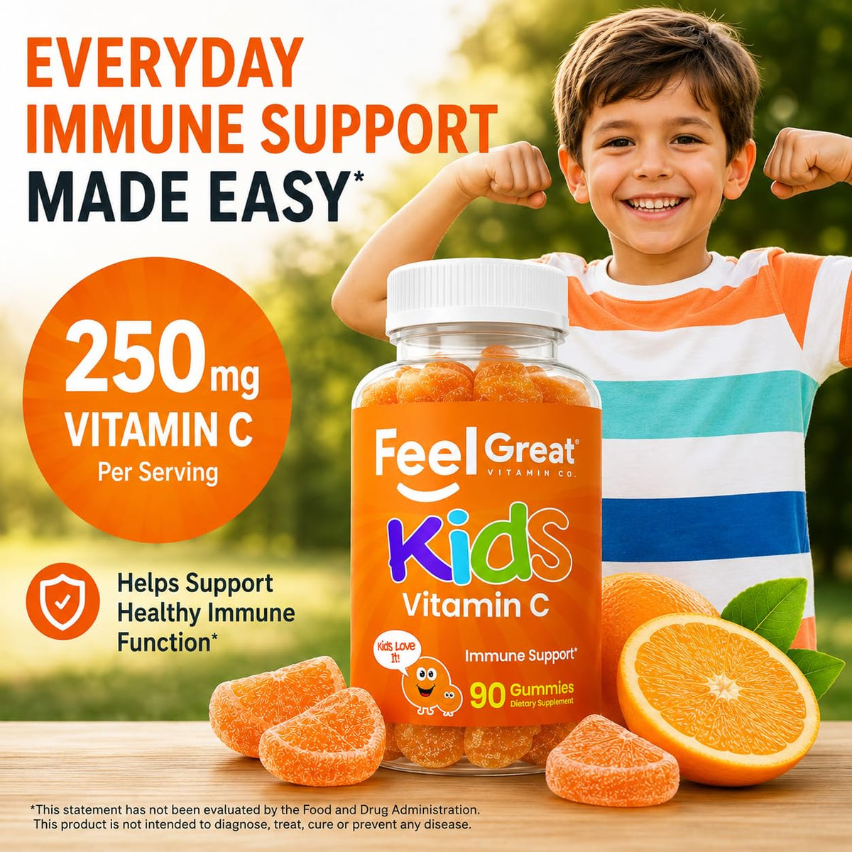 Gummies de Vitamine C 250mg The Feel Great Vitamin Company, texture des gummies