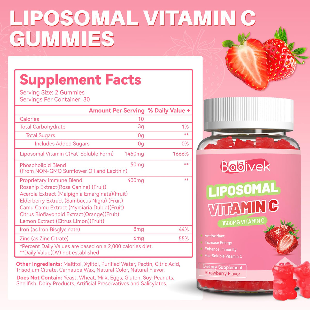 Gummies de vitamine C Babivek, présentation de la texture