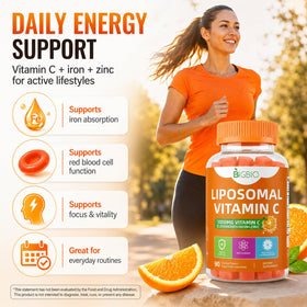 Gummies de vitamine C BIGBIO dans une main