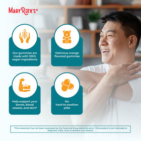 Gummies de vitamine C bio MARYRUTH'S avec d'autres compléments alimentaires