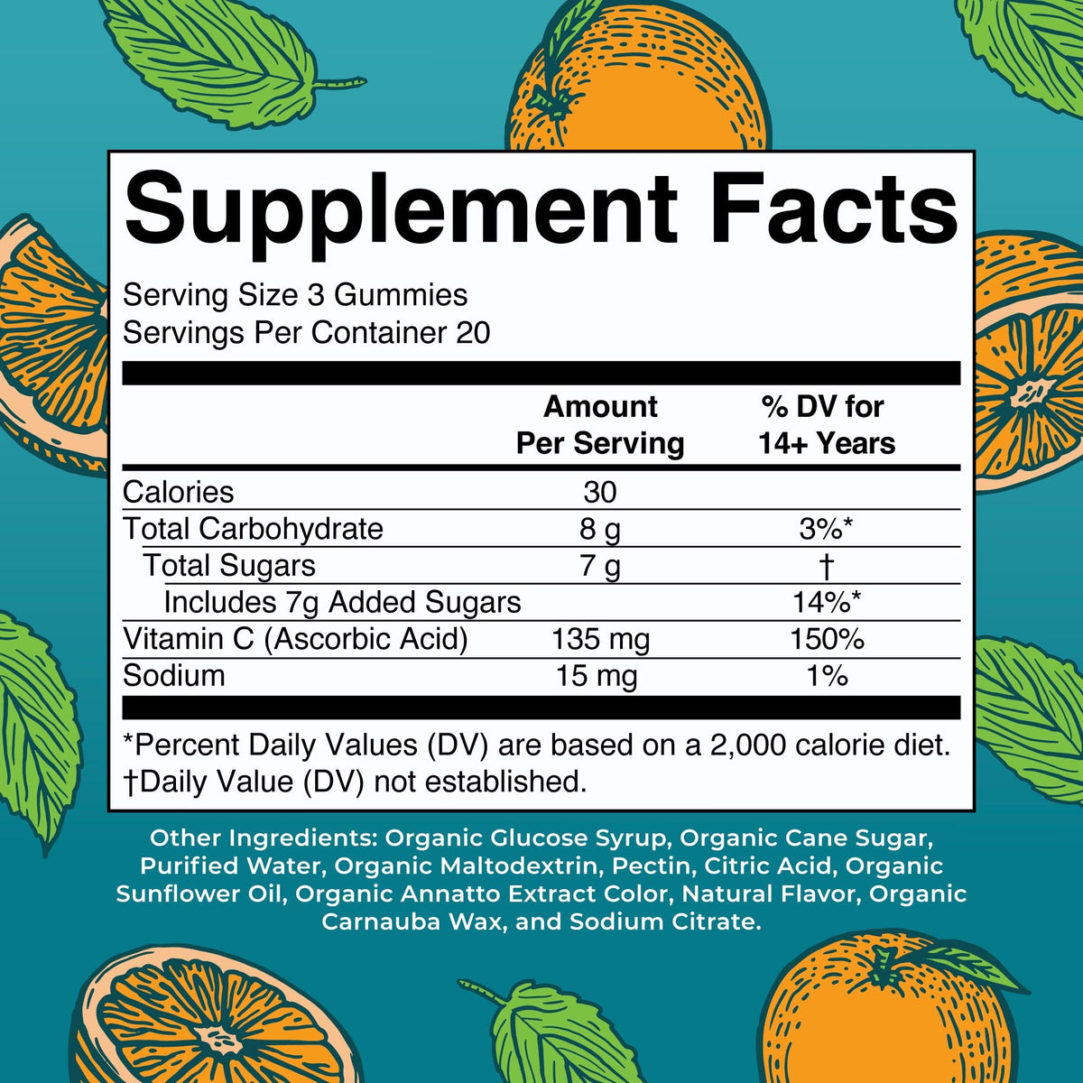 Gummies de vitamine C bio MARYRUTH'S montrant la texture