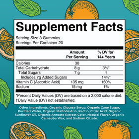 Gummies de vitamine C bio MARYRUTH'S montrant la texture