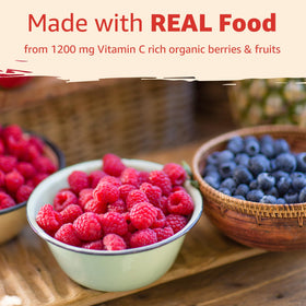 Gummies de Vitamine C Bio Nextdia, ingrédients sur l'emballage