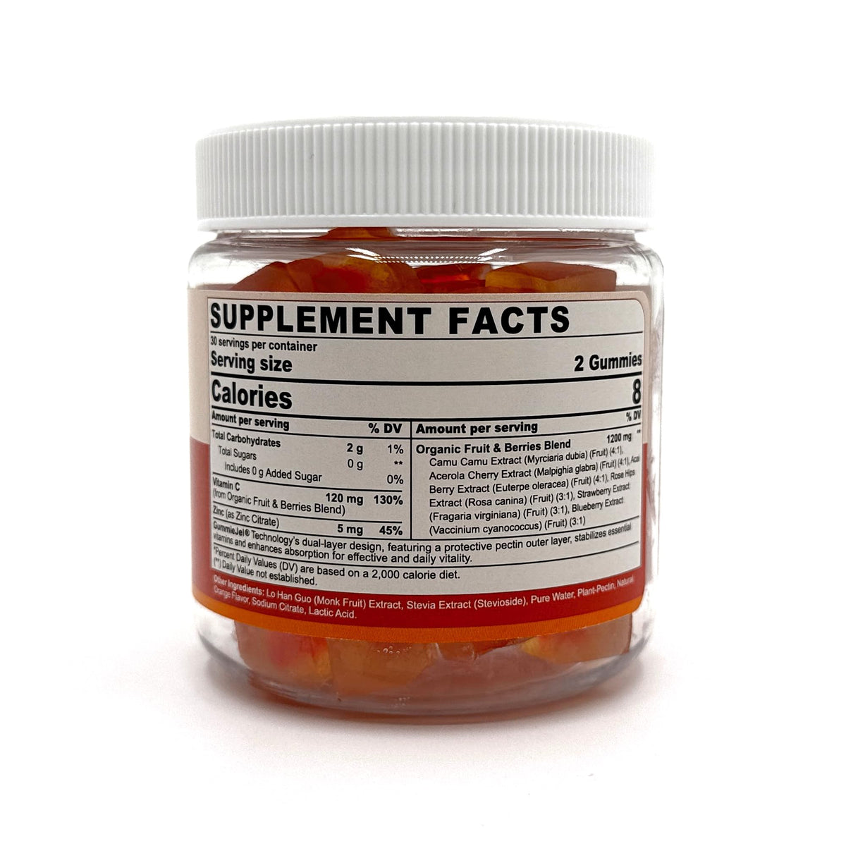Gummies de Vitamine C Bio Nextdia, présentation sur une table