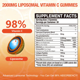 Gummies de vitamine C Fudualvdel, vue de côté montrant la texture