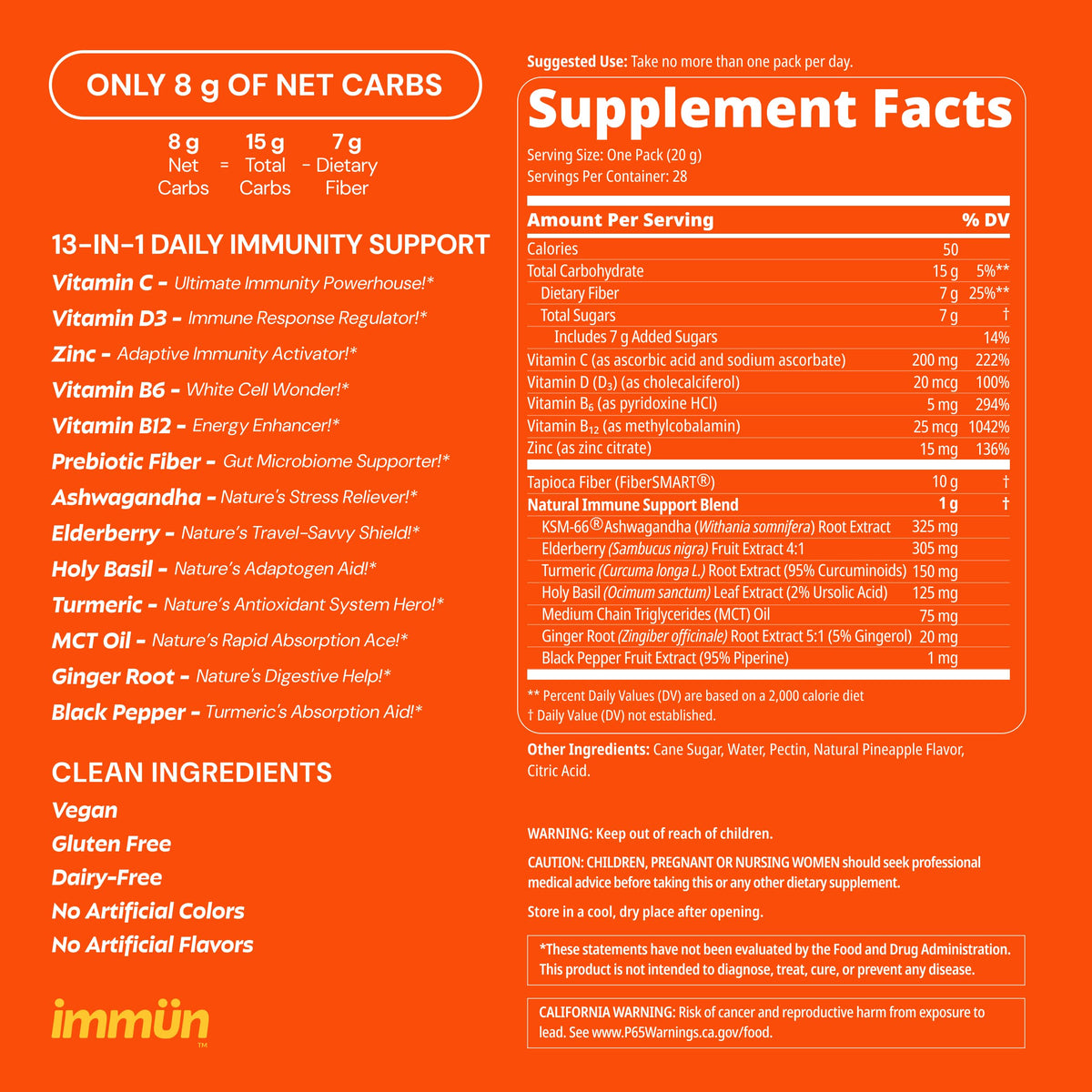 Gummies de vitamine C Grüns en gros plan montrant le goût ananas