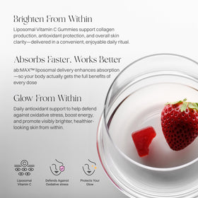Gummies de vitamine C Haroutine sur un fond blanc
