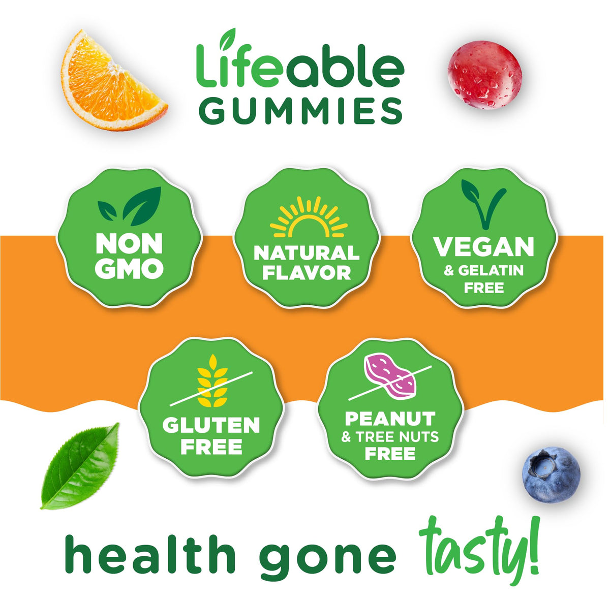 Gummies de Vitamine C Lifeable, arrière de la bouteille