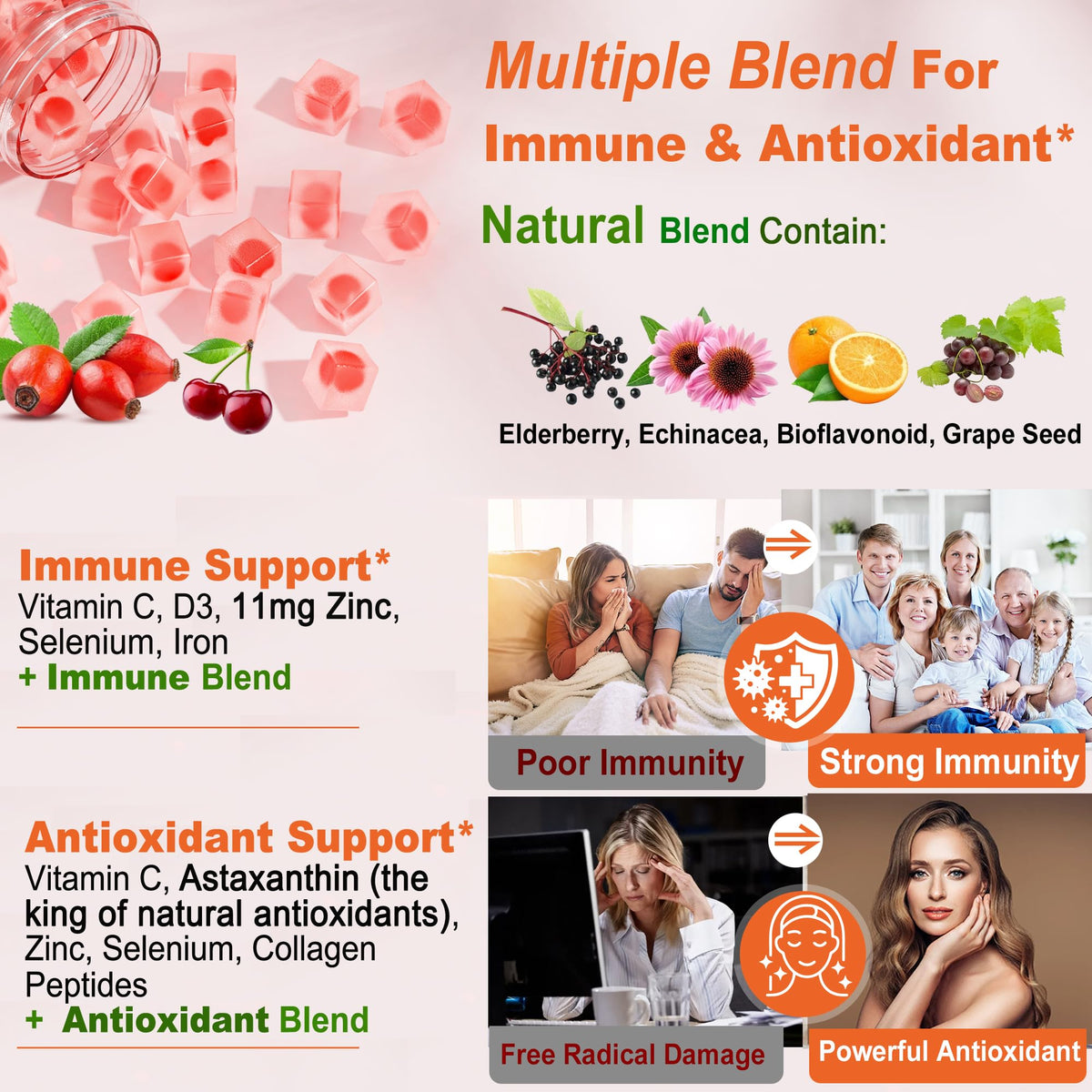Gummies de Vitamine C LILICARE 1000mg sur une table