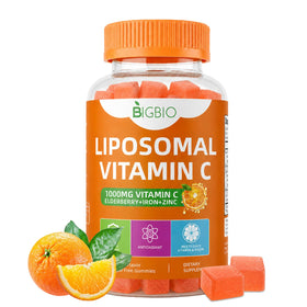 Gummies de vitamine C liposomale BIGBIO 1000mg, vue de face